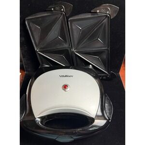 VillaWare Inter-Bake 3 Sandwich Pizzelle Maker: Interchangeable Plates, 700W